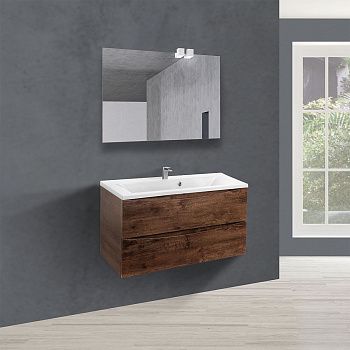 Тумба под раковину Vincea Mia VMC-2MA900RW 90х50 подвесная цвет коричневый