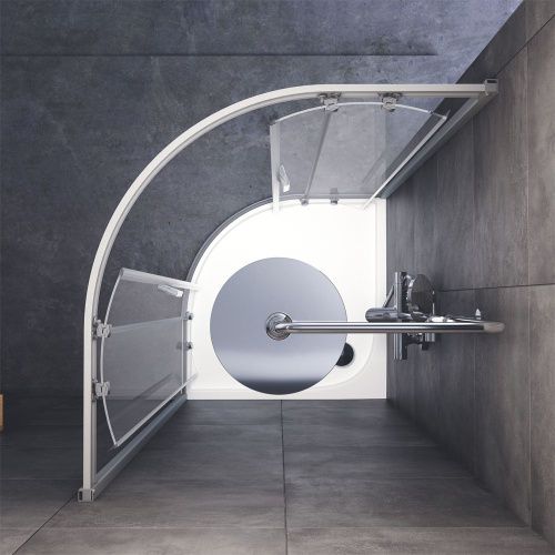 Душевой уголок Am.Pm Gem W90G-401-090WT 90х90 стекло прозрачное профиль хром без поддона - фото 4