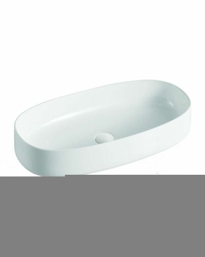 Раковина из сантехнического фарфора Orange B07-675W 70х40 накладная цвет белый - фото 2