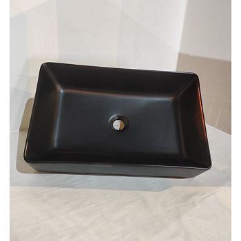 Раковина керамическая White Ceramic Slim W012705 60х40 накладная цвет черный