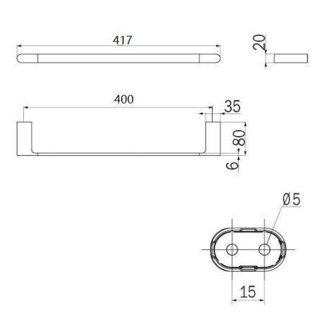 Полотенцедержатель Inda INDISSIMA A8818BNE