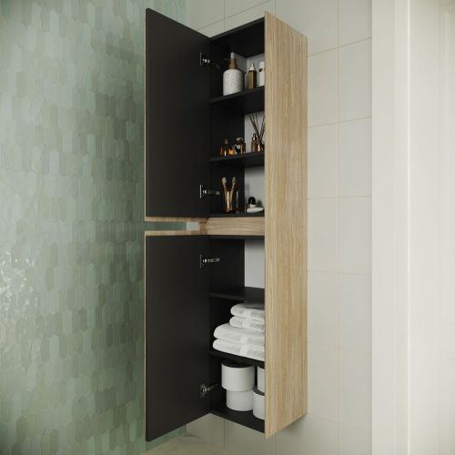 Шкаф-пенал Sancos Cento PCN35KE 40х160 подвесной цвет коричневый - фото 3