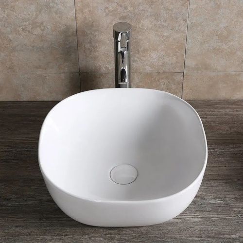 Раковина из сантехнического фарфора Cerutti SPA CR0077 40х40 накладная цвет белый без отверстий под смеситель - фото 2