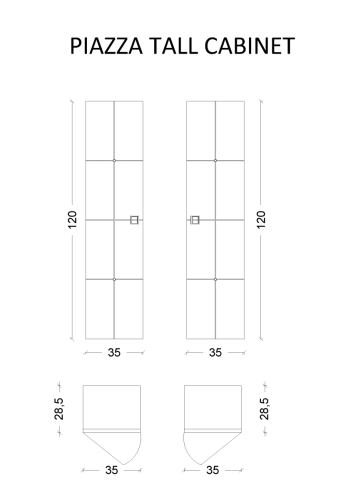 Шкаф-пенал Armadi Art Vallessi Avantgarde 844-WCR 40х120 подвесной цвет белый - фото 2