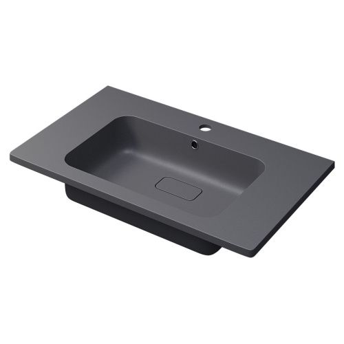 Раковина из искусственного камня Uperwood Lagoon Quartz 297000018 80х50 полувстраиваемая цвет серый - фото 5