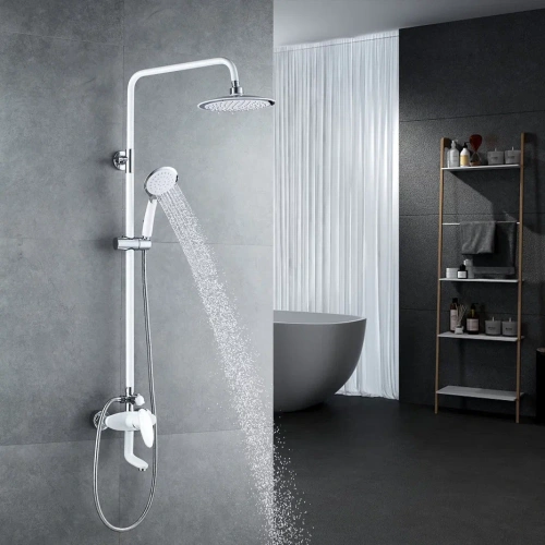 Душевая стойка Shevanik S9836F настенная цвет белый - фото 4