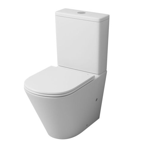 Унитаз напольный с бачком Grossman Санфаянс GR-4450MS белый с сиденьем микролифт безободковый каскадный смыв