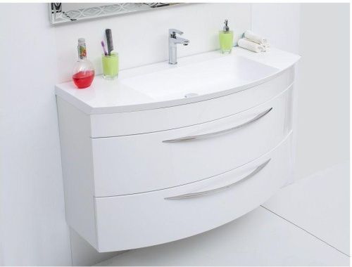 Тумба с раковиной De Aqua Лонг 00187921 120х50 подвесная цвет белый - фото 4