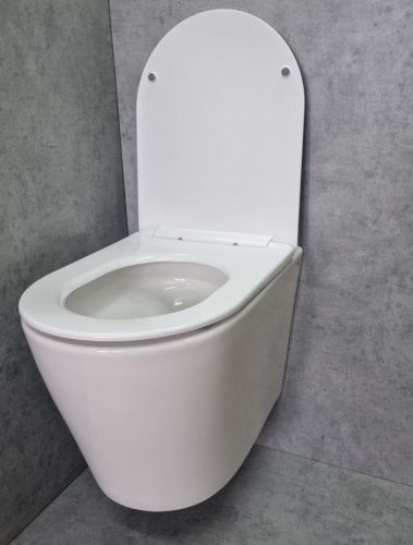 Унитаз подвесной CeramaLux TR5178 белый с сиденьем микролифт смыв торнадо - фото 4