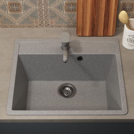 Кухонная мойка Uperwood ECON UPD-104 4010202102 55х50 цвет серый поверхность матовая