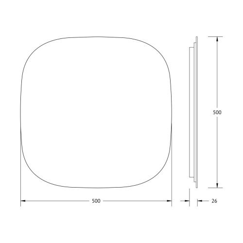 Зеркало с подсветкой Defesto OPTI DF 2858 50х50 подвесное - фото 2