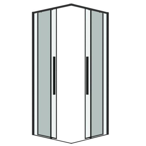 Душевая дверь Grossman Galaxy 1/2.K33.01.80.21.00 80х195 стекло прозрачное профиль черный - фото 2