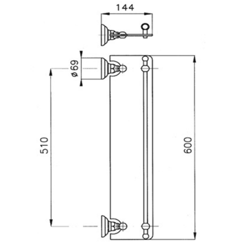 Полка в ванную комнату Nicolazzi Impero 1480GO36 - фото 2