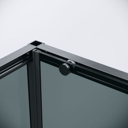 Душевая перегородка Grossman Galaxy 200.K33.01.90.42.10 90х195 стекло тонированное профиль графит