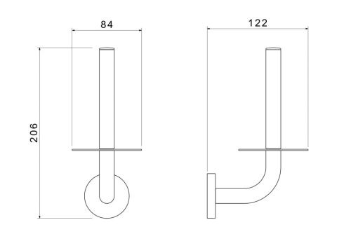 Бумагодержатель Aquatek ОБЕРОН AQ4207MB - фото 3