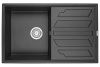 Кухонная мойка Granula 8002, ТУРМАЛИН 80х50 цвет черный поверхность матовая