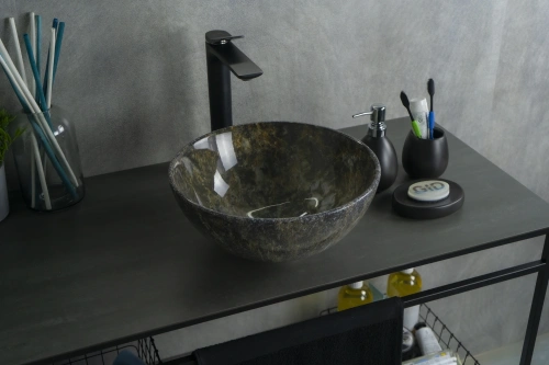 Раковина керамическая Gid Esfera 54434 30х30 накладная цвет многоцветный без отверстий под смеситель - фото 5