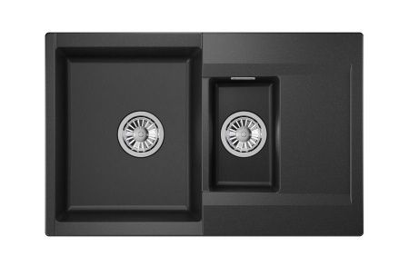 Кухонная мойка Granula 7808, ЧЁРНЫЙ 80х50 цвет черный поверхность матовая