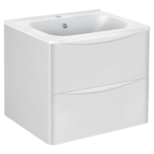 Тумба под раковину Vincea Paola VMC-2P600GW 60х50 подвесная цвет белый - фото 3