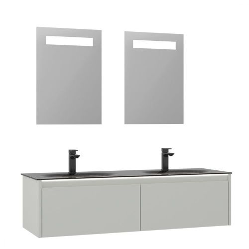 Тумба с раковиной Orka Lisbon 5001441 130х50 подвесная цвет серый/бежевый - фото 2