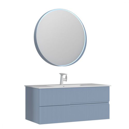 Тумба с раковиной Orka Moonlight 5001507 120х50 подвесная цвет голубой - фото 2