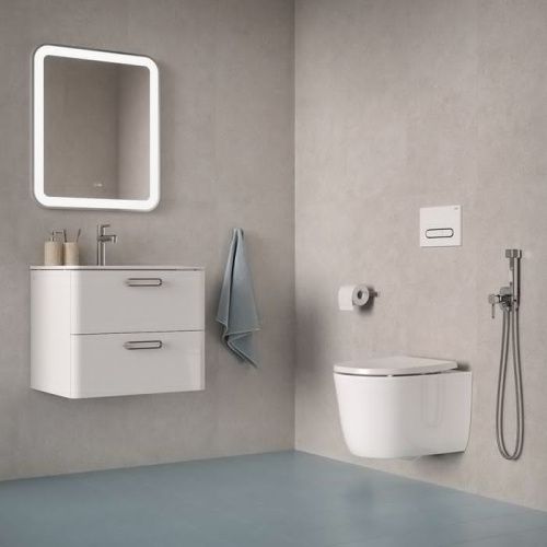 Унитаз подвесной IDDIS Slide SLIRDSEi25 белый с сиденьем микролифт безободковый смыв воронка-водоворот - фото 4