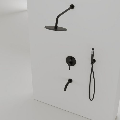 Душевая система Sancos Select SC3004MB встраиваемая в стену цвет черный - фото 3