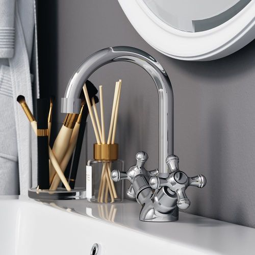 Смеситель Damixa Retro 230210000 на раковину хром - фото 5