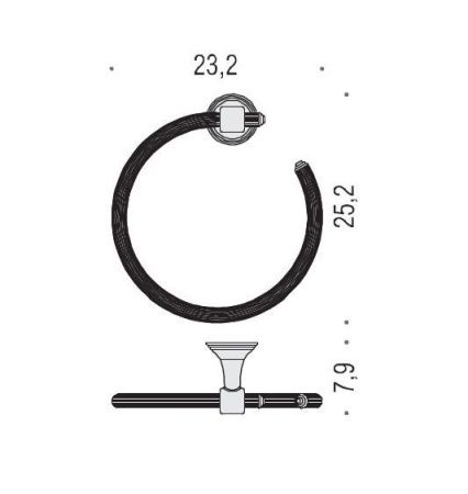 Полотенцедержатель Colombo Hermitage B3331.CR