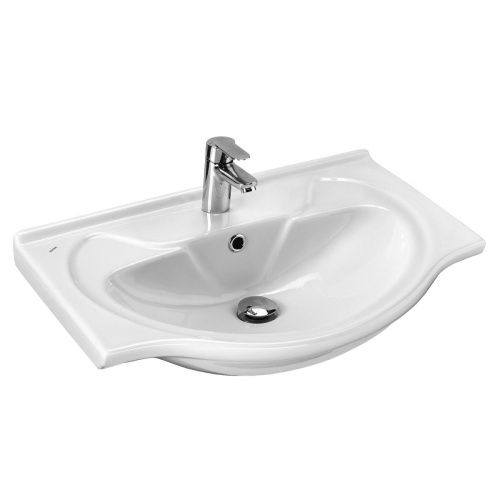 Раковина из сантехнического фарфора Santek Байкал WH109651 70х50 накладная цвет белый