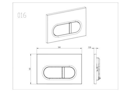 Клавиша смыва механическая Aquatek KDI-0000045 цвет черный - фото 2