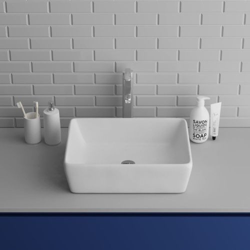 Раковина из сантехнического фаянса Grossman GR-3016 50х40 накладная цвет белый без отверстий под смеситель - фото 2