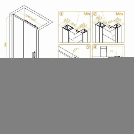 Душевая дверь RGW Classic 32091413-14 130х185 стекло прозрачное профиль черный
