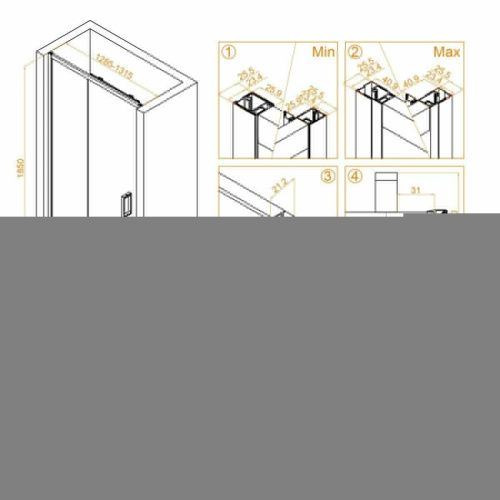 Душевая дверь RGW Classic 32091413-11 130х185 стекло прозрачное профиль хром - фото 3