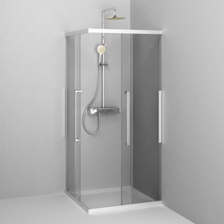 Душевой уголок Am.Pm Func W84G-403-9090-MT 90х90 стекло прозрачное профиль хром без поддона