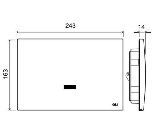 Клавиша смыва сенсорная Oli ELECTRA 79205 цвет хром - фото 2