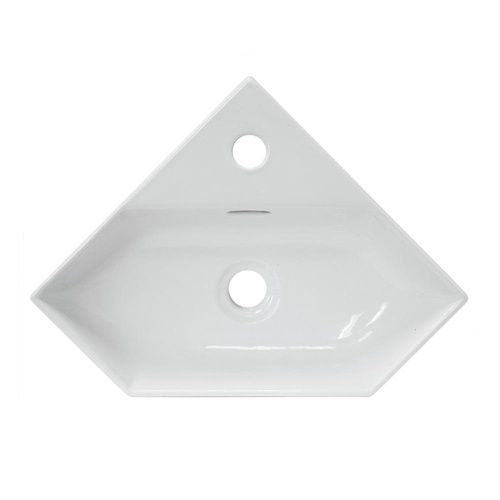 Раковина из сантехнического фарфора Onika Line LIN35SLWB01 50х40 накладная цвет белый 1 отверстие под смеситель - фото 2