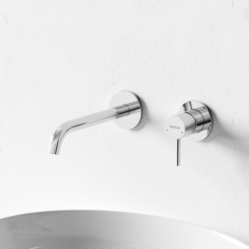 Смеситель для раковины Sancos Etna SC9004CH встраиваемый в стену хром - фото 5