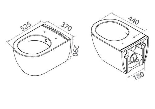 Унитаз подвесной Boheme Bianca 963-SET-2-MW цвет белый с сиденьем микролифт безободковый каскадный смыв - фото 2