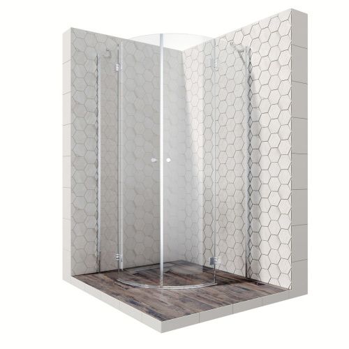 Душевой уголок Ambassador Diamond 12011102 100х100 стекло прозрачное профиль хром без поддона - фото 2