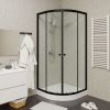 Душевой уголок Parly ZE911B 90х90 стекло прозрачное профиль черный с поддоном