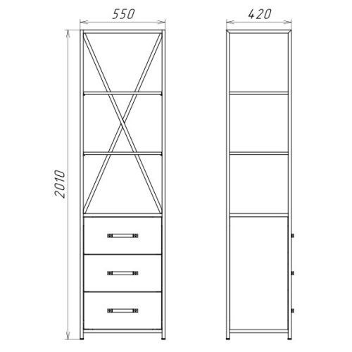 Шкаф-пенал Comforty 00-00012090CF 60х200 - фото 2