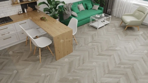 Кварцвиниловая плитка Alpine Floor Chervon Alpine LVT ECO 20-1 Дуб Фантазия Chevron толщина 0.25 см 43 класс 555х127 - фото 4