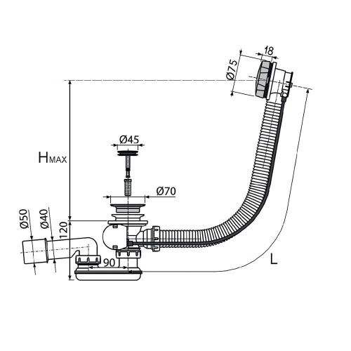 Слив-перелив Am.Pm W90A-000-OFI белый;хром - фото 3