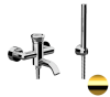 Смеситель для ванны Remer Element ET02DO настенный золото