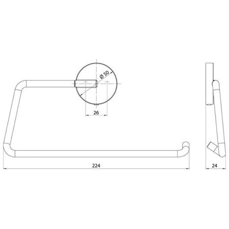 Полотенцедержатель Emco Round 4355 001 00