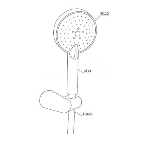 Душевой гарнитур Damixa Origin One 918110000 настенный хром/серый - фото 4