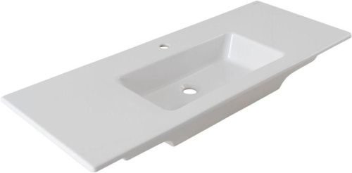 Раковина керамическая Allen Brau Fantasy 4.11028.20 120х50 полувстраиваемая цвет белый 1 отверстие под смеситель