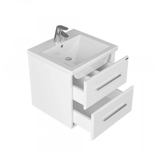 Тумба под раковину СанТа Омега 207035 50х40 подвесная цвет белый - фото 2