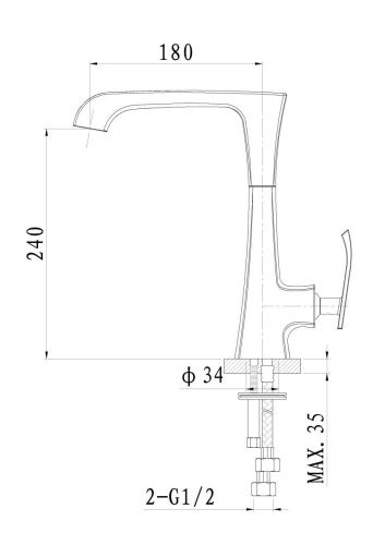 Смеситель для кухни Wonzon & Woghand Triumph WW-562101-CR на мойку хром - фото 5